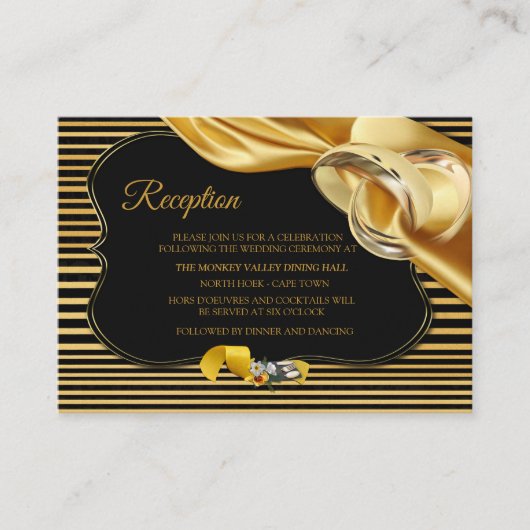 The Great Gatsby Wedding Reception Enclosure Card Begleitkarte (Vorderseite)