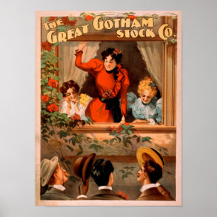 The Great Gotham Stock Co. Theater Poster