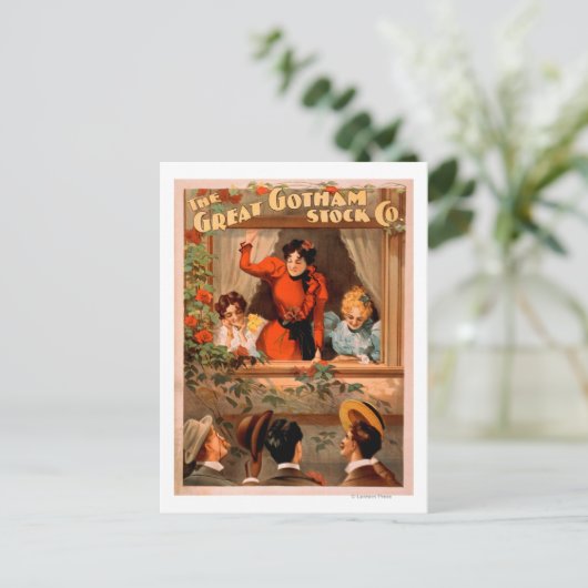 The Great Gotham Stock Co. Theater Poster Postkarte (Stehend Vorderseite)