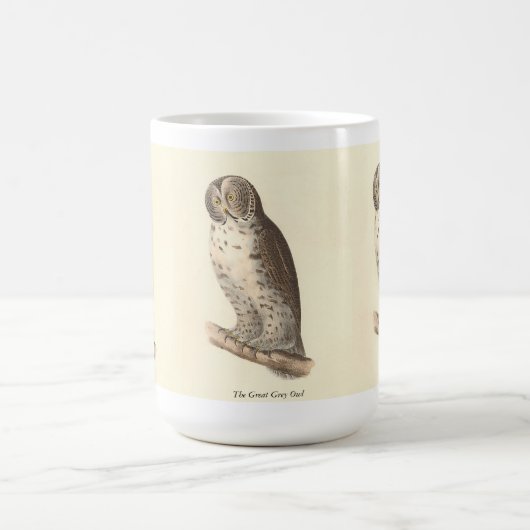 The Great Gray Owl (Strix nebulosa) NY Bird Image Kaffeetasse (Mittel)