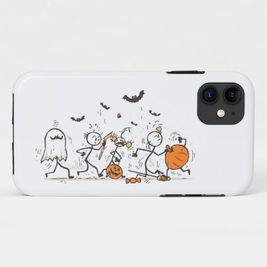 The Great Halloween Candy Fight – Playful Stick Case-Mate iPhone Hülle (Rückseite (Horizontal))