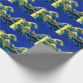 The Great Hokusai Wave in Blue Pop Art Style Geschenkpapier (Ecke)
