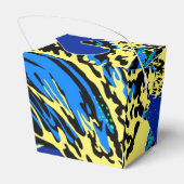 The Great Hokusai Wave in Blue Pop Art Style Geschenkschachtel (Rückseite)