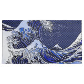 The Great Hokusai Wave in Chrome Style Kissenbezug (Vorderseite-Rechts)