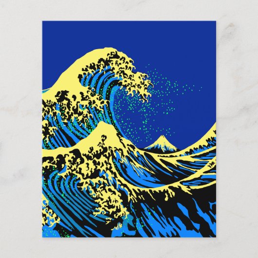 The Great Hokusai Wave in Pop Art Style Flyer (Vorne)