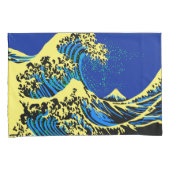 The Great Hokusai Wave in Pop Art Style Kissenbezug (Vorderseite-Rechts)