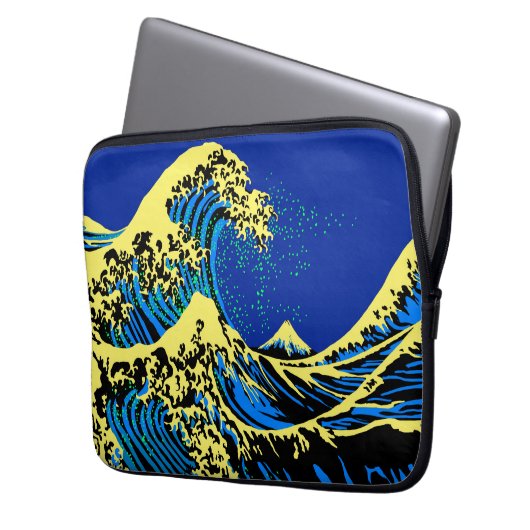 The Great Hokusai Wave in Pop Art Style Laptopschutzhülle (Vorderseite Links)
