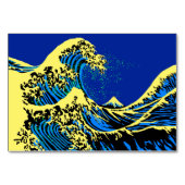 The Great Hokusai Wave in Pop Art Style Tischnummer (Vorderseite)