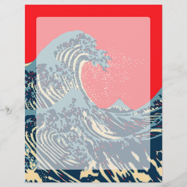 The Great Hokusai Wave in Vibrant Style (Vorderseite)