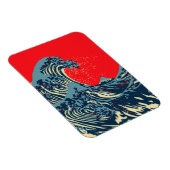 The Great Hokusai Wave in Vibrant Style Magnet (Rechte Seite)