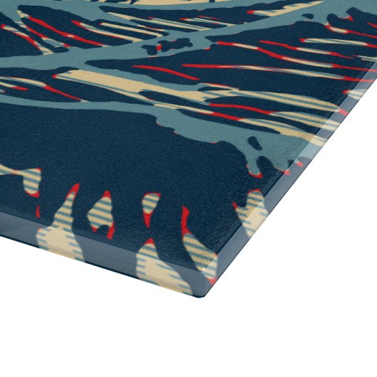 The Great Hokusai Wave in Vibrant Style Schneidebrett (Ecke)