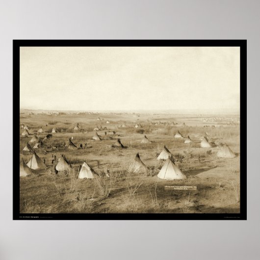 The Great Hostile Lakota Camp SD 1891 Poster (Vorne)