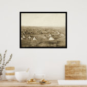 The Great Hostile Lakota Camp SD 1891 Poster (Küche)