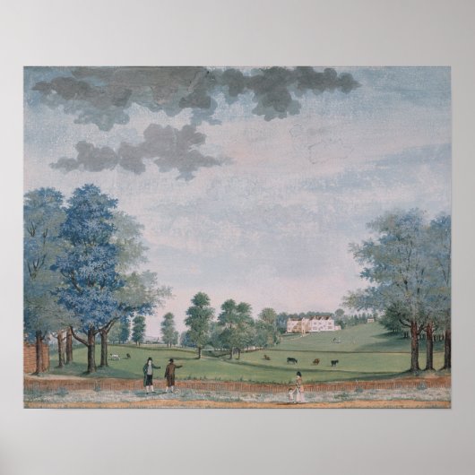 The Great House and Park at Chawton, c.1780 Poster (Vorne)