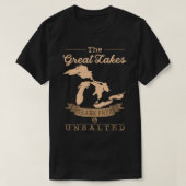 The Great Lakes Shark Free Unsalted Michigan Gift T-Shirt (Design vorne)