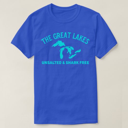 The Great Lakes Unsalted & Shark Free Michigan Gif T-Shirt (Design vorne)