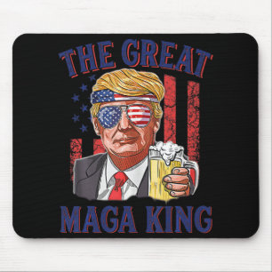 The Great Maga King Fun Trump Biere US Flag Ultra  Mousepad