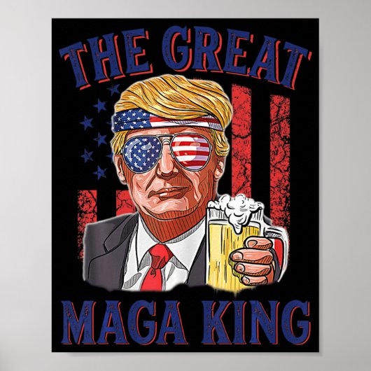 The Great Maga King Fun Trump Biere US Flag Ultra  Poster (Vorne)