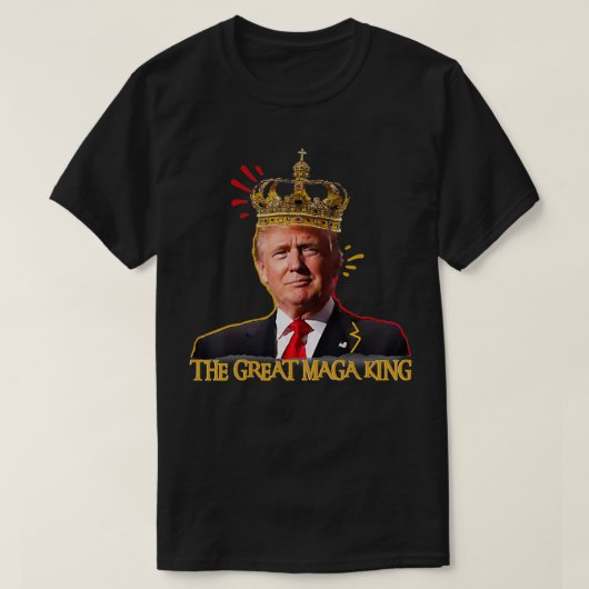 The Great Maga King Pro Trump For 2024, Antibart T-Shirt (Design vorne)