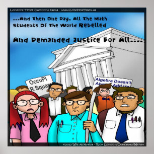 The Great Mathe Geek Rebellion Funny Poster