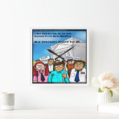 The Great Mathematics Revolution Funny Wall Clock Quadratische Wanduhr (Zuhause)