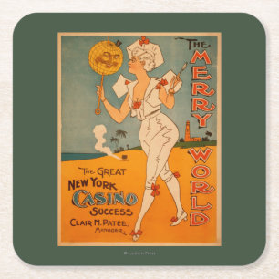 The Great New York Casino Success Theatre Rechteckiger Pappuntersetzer