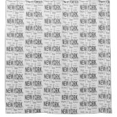 The Great New York City (Typografie) Duschvorhang (Vorderseite)