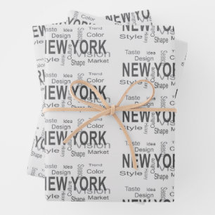 The Great New York City (Typografie) Geschenkpapier Set