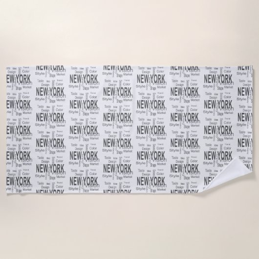 The Great New York City (Typografie) Strandtuch (Vorderseite)