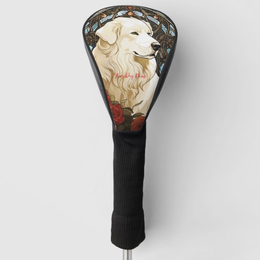 The Great Pyrenäen Dog 001 - Natalia Mucha Golf Headcover (Vorderseite)