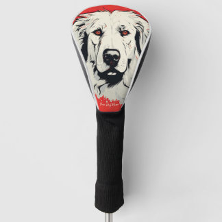 The Great Pyrenäen Hund, Rot und Schwarz 002 - Uli Golf Headcover