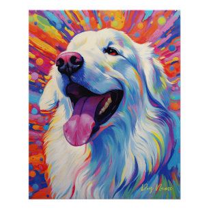 The Great Pyrenees Dog 001 - Zetton Ziana Poster