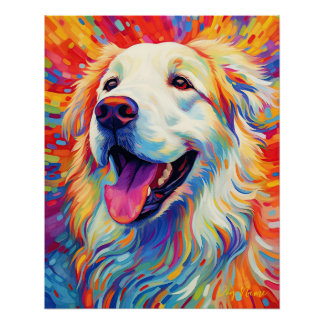 The Great Pyrenees Dog 005 - Zetton Ziana Poster