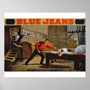 'The Great Saw Mill Scene', Poster für 'Blue Jeans