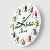 The Great Scottish Clans Clock Style One Große Wanduhr (Winkel)