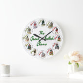 The Great Scottish Clans Clock Style One Große Wanduhr (Zuhause)