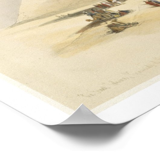 The Great Sphinx and the Pyramids of Giza, from "E Poster (Ecke)