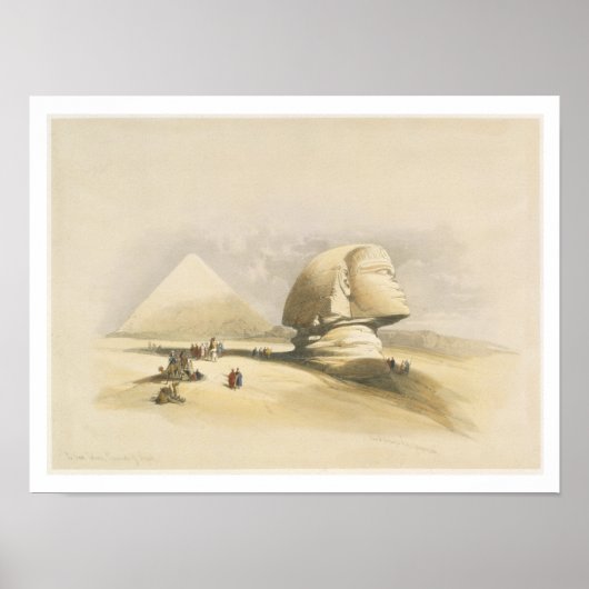 The Great Sphinx and the Pyramids of Giza, from "E Poster (Vorne)