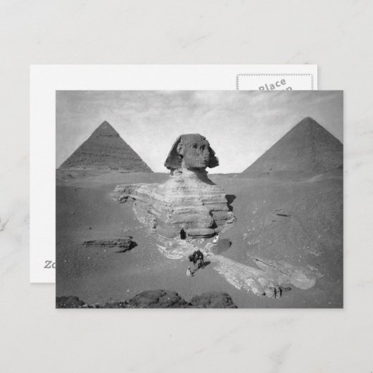 The Great Sphinx & Pyramids, 1878 Postkarte (Vorne/Hinten)