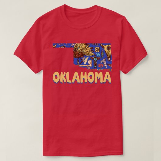 The Great State of Oklahoma Indian Native American T-Shirt (Design vorne)