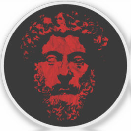 The Great Stoic Marcus Aurelius - V3 Vintag rot Aufkleber