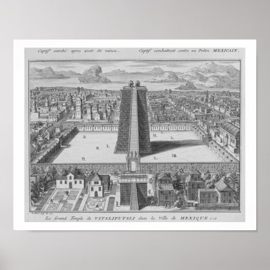 The Great Temple of Vitsliputsli in Mexico City, i Poster (Vorne)