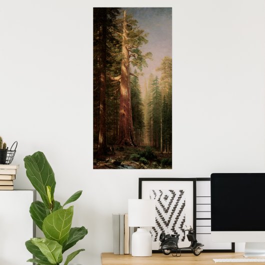 The Great Trees, Mariposa Grove, CA by Bierstadt Poster (Heimbüro)