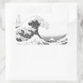 The Great Wave / Black & White Rechteckiger Aufkleber (Tasche)