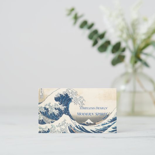 The Great Wave Business Card Visitenkarte (Stehend Vorderseite)