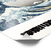 The Great Wave Hokusai Contemporary Minimal Poster (Ecke)