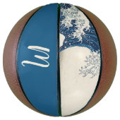 The Great Wave - Japanese art Basketball (Vertikal)