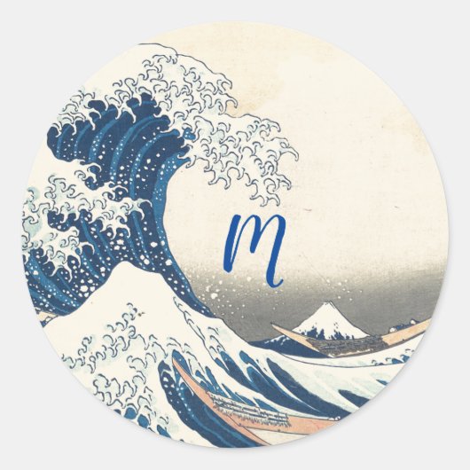 The Great Wave - Japanese art Runder Aufkleber (Vorderseite)