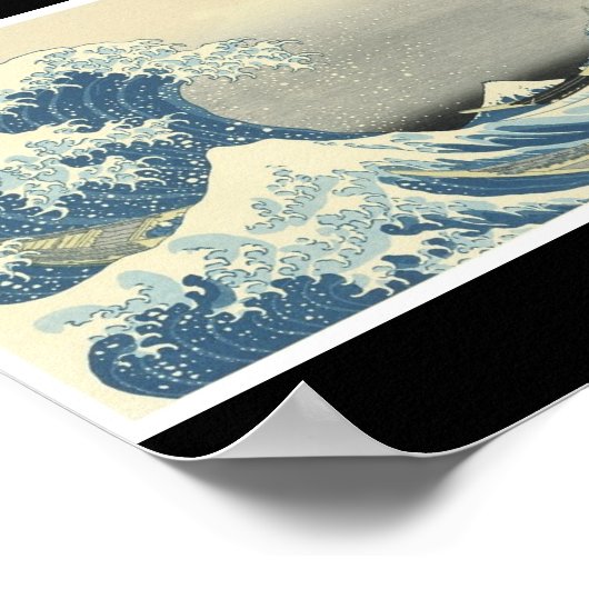 "The Great Wave" japanische Malerei c. 1830-1832 Poster (Ecke)