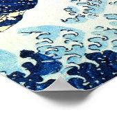 "The Great Wave" japanische Malerei von Hokusai Poster (Ecke)